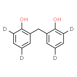 ChemSpider 2D Image | 2,2'-Methylenedi(4,6-~2~H_2_)phenol | C13H8D4O2