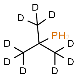 ChemSpider 2D Image | [2-(~2~H_3_)Methyl(~2~H_6_)-2-propanyl]phosphine | C4H2D9P