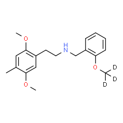ChemSpider 2D Image | 2-(2,5-Dimethoxy-4-methylphenyl)-N-{2-[(~2~H_3_)methyloxy]benzyl}ethanamine | C19H22D3NO3