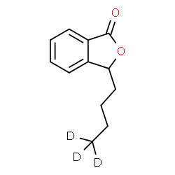 ChemSpider 2D Image | 3-[(4,4,4-~2~H_3_)Butyl]-2-benzofuran-1(3H)-one | C12H11D3O2