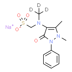 ChemSpider 2D Image | Metamizole-d3 (sodium salt) | C13H13D3N3NaO4S