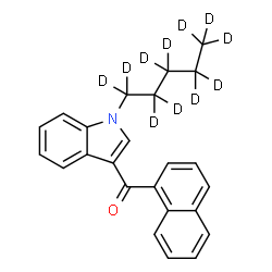 ChemSpider 2D Image | 1-Naphthyl[1-(~2~H_11_)pentyl-1H-indol-3-yl]methanone | C24H12D11NO