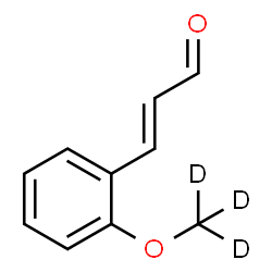 ChemSpider 2D Image | (2E)-3-{2-[(~2~H_3_)Methyloxy]phenyl}acrylaldehyde | C10H7D3O2