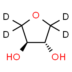 ChemSpider 2D Image | (3S,4S)-(2,2,5,5-~2~H_4_)Tetrahydro-3,4-furandiol | C4H4D4O3
