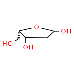 ChemSpider 2D Image | (3xi)-2-Deoxy-L-glycero-pentofuranose | C5H10O4
