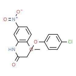 ChemSpider 2D Image | 2-(4-Chlorophenoxy)-N-(2-methoxy-5-nitrophenyl)acetamide | C15H13ClN2O5