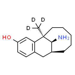 ChemSpider 2D Image | (1R,9S,15S)-15-Amino-1-(~2~H_3_)methyltricyclo[7.5.1.0~2,7~]pentadeca-2,4,6-trien-4-ol | C16H20D3NO