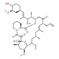 ChemSpider 2D Image | (1R,9S,12S,15R,16E,19S,21S,22R,23S,25R)-15-Allyl-1-hydroxy-12-{(2S,3S,4E)-3-hydroxy-5-[(1R,3R,4R)-4-hydroxy-3-methoxycyclohexyl]-4-methyl-4-penten-2-yl}-21,23-dimethoxy-17,19,25-trimethyl-11,26-dioxa-
4-azatricyclo[20.3.1.0~4,9~]hexacos-16-ene-2,3,10,14-tetrone | C44H69NO12