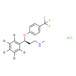 ChemSpider 2D Image | (3S)-N-Methyl-3-(~2~H_5_)phenyl-3-[4-(trifluoromethyl)phenoxy]-1-propanamine hydrochloride (1:1) | C17H14D5ClF3NO