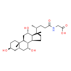 ChemSpider 2D Image | N-[(3beta,5beta,7alpha,12alpha)-3,7,12-Trihydroxy-24-oxocholan-24-yl]glycine | C26H43NO6