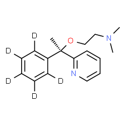 ChemSpider 2D Image | N,N-Dimethyl-2-[(1R)-1-(~2~H_5_)phenyl-1-(2-pyridinyl)ethoxy]ethanamine | C17H17D5N2O