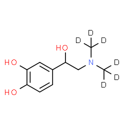 ChemSpider 2D Image | 4-(2-{Bis[(~2~H_3_)methyl]amino}-1-hydroxyethyl)-1,2-benzenediol | C10H9D6NO3