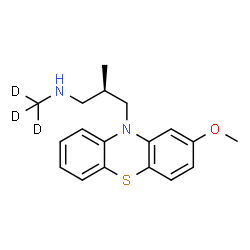 ChemSpider 2D Image | (2R)-3-(2-Methoxy-10H-phenothiazin-10-yl)-2-methyl-N-(~2~H_3_)methyl-1-propanamine | C18H19D3N2OS