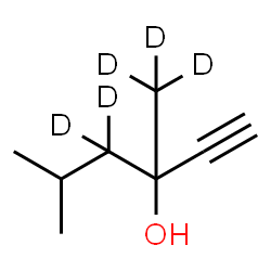 ChemSpider 2D Image | 5-Methyl-3-(~2~H_3_)methyl(4,4-~2~H_2_)-1-hexyn-3-ol | C8H9D5O