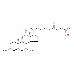 ChemSpider 2D Image | 4-Oxo-4-{[(3alpha,5alpha,7alpha,12alpha,17xi)-3,7,12-trihydroxycholan-24-yl]oxy}butanoic acid | C28H46O7