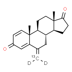 ChemSpider 2D Image | 6-(~13~C,~2~H_2_)Methyleneandrosta-1,4-diene-3,17-dione | C1913CH22D2O2
