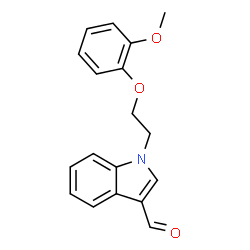 ChemSpider 2D Image | 1-[2-(2-methoxyphenoxy)ethyl]indole-3-carbaldehyde | C18H17NO3