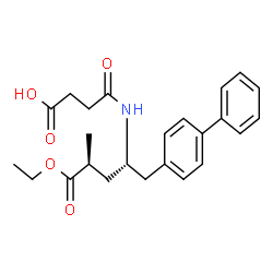 ChemSpider 2D Image | 4-{[(2S,4S)-1-(4-Biphenylyl)-5-ethoxy-4-methyl-5-oxo-2-pentanyl]amino}-4-oxobutanoic acid | C24H29NO5