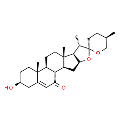ChemSpider 2D Image | (3beta,16R,22S,25R)-3-Hydroxyspirost-5-en-7-one | C27H40O4