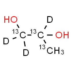 ChemSpider 2D Image | 1,2-(~13~C_3_,1,1,2-~2~H_3_)Propanediol | 13C3H5D3O2