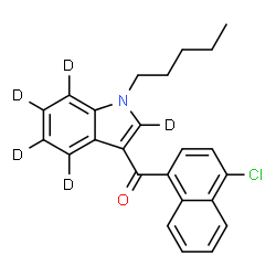 ChemSpider 2D Image | (4-Chloro-1-naphthyl)[1-pentyl(~2~H_5_)-1H-indol-3-yl]methanone | C24H17D5ClNO