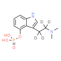 ChemSpider 2D Image | 3-[2-(Dimethylamino)(~2~H_4_)ethyl]-1H-indol-4-yl dihydrogen phosphate | C12H13D4N2O4P