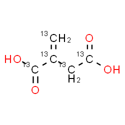 ChemSpider 2D Image | 2-(~13~C)Methylene(~13~C_4_)butanedioic acid | 13C5H6O4