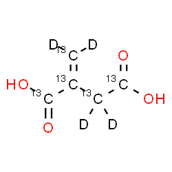 ChemSpider 2D Image | 2-(~13~C,~2~H_2_)Methylene(~13~C_4_,~2~H_2_)butanedioic acid | 13C5H2D4O4