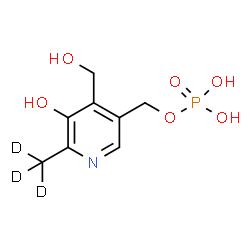 ChemSpider 2D Image | [5-Hydroxy-4-(hydroxymethyl)-6-(~2~H_3_)methyl-3-pyridinyl]methyl dihydrogen phosphate | C8H9D3NO6P