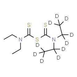 ChemSpider 2D Image | N,N-Diethyl-N',N'-bis[(~2~H_5_)ethyl]dicarbonotrithioic diamide | C10H10D10N2S3