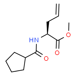 ChemSpider 2D Image | Methyl (2S)-2-[(cyclopentylcarbonyl)amino]-4-pentenoate | C12H19NO3