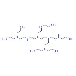 ChemSpider 2D Image | 3,15-Bis(2-aminoethyl)-6,9-bis{2-[(2-aminoethyl)amino]ethyl}-3,6,9,12,15-pentaazaheptadecane-1,17-diamine | C24H63N13