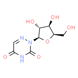 ChemSpider 2D Image | 2-(beta-D-Xylofuranosyl)-1,2,4-triazine-3,5(2H,4H)-dione | C8H11N3O6