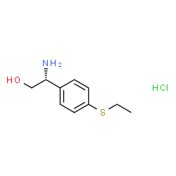 ChemSpider 2D Image | (2R)-2-Amino-2-[4-(ethylsulfanyl)phenyl]ethanol hydrochloride (1:1) | C10H16ClNOS