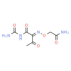 ChemSpider 2D Image | (2E)-2-[(2-Amino-2-oxoethoxy)imino]-N-carbamoyl-3-oxobutanamide | C7H10N4O5