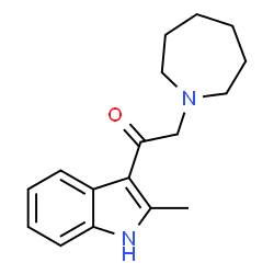 ChemSpider 2D Image | 2-(1-Azepanyl)-1-(2-methyl-1H-indol-3-yl)ethanone | C17H22N2O