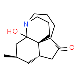 ChemSpider 2D Image | (1S,4R,6S,9S)-2-Hydroxy-4-methyl-13-azatetracyclo[7.7.0.0~1,6~.0~2,13~]hexadecan-8-one | C16H25NO2