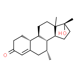 ChemSpider 2D Image | (7beta,8xi,9beta,10alpha,13xi,14beta,17beta)-17-Hydroxy-7,17-dimethylestr-4-en-3-one | C20H30O2