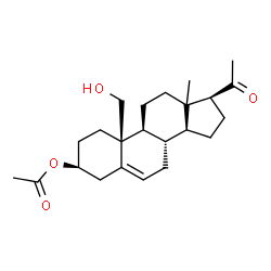 ChemSpider 2D Image | (3beta,13xi)-19-Hydroxy-20-oxopregn-5-en-3-yl acetate | C23H34O4