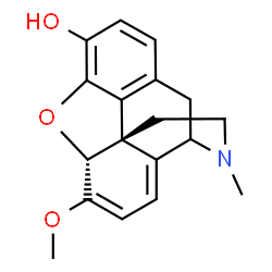 ChemSpider 2D Image | (5alpha)-6-Methoxy-17-methyl-6,7,8,14-tetradehydro-4,5-epoxymorphinan-3-ol | C18H19NO3