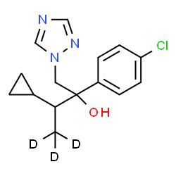 ChemSpider 2D Image | Cyproconazol-d3 | C15H15D3ClN3O