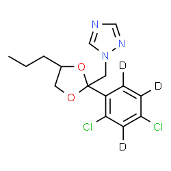 ChemSpider 2D Image | Propiconazole-d3 | C15H14D3Cl2N3O2