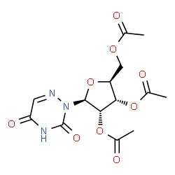 ChemSpider 2D Image | 2-(2,3,5-Tri-O-acetyl-beta-L-ribofuranosyl)-1,2,4-triazine-3,5(2H,4H)-dione | C14H17N3O9