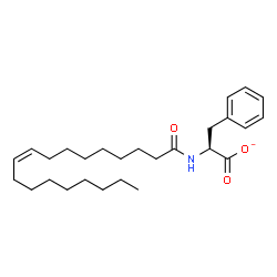 ChemSpider 2D Image | (2S)-2-[(9Z)-9-Octadecenoylamino]-3-phenylpropanoate | C27H42NO3