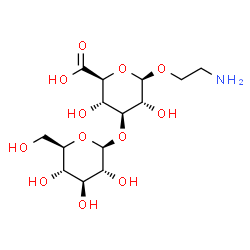 ChemSpider 2D Image | beta-D-Glcp-(1->3)-beta-D-GlcpAOCH2CH2NH2 | C14H25NO12