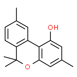 ChemSpider 2D Image | 3,6,6,9-Tetramethyl-6H-benzo[c]chromen-1-ol | C17H18O2