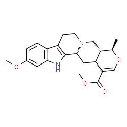 ChemSpider 2D Image | Methyl (3beta,15beta,19beta)-11-methoxy-19-methyl-16,17-didehydro-18-oxayohimban-16-carboxylate | C22H26N2O4