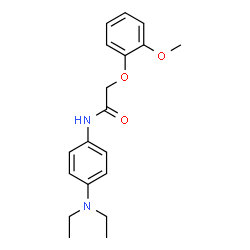 ChemSpider 2D Image | N-[4-(Diethylamino)phenyl]-2-(2-methoxyphenoxy)acetamide | C19H24N2O3