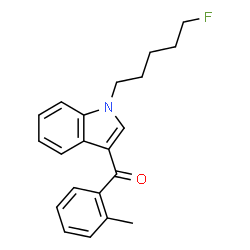 ChemSpider 2D Image | [1-(5-Fluoropentyl)-1H-indol-3-yl](2-methylphenyl)methanone | C21H22FNO