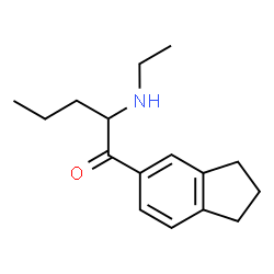 ChemSpider 2D Image | 1-(2,3-Dihydro-1H-inden-5-yl)-2-(ethylamino)-1-pentanone | C16H23NO
